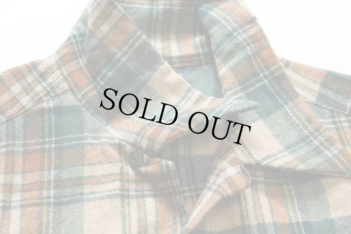 画像3: 70s USA製 PENDLETONペンドルトン チェック オープンカラー ウールシャツ L (3)