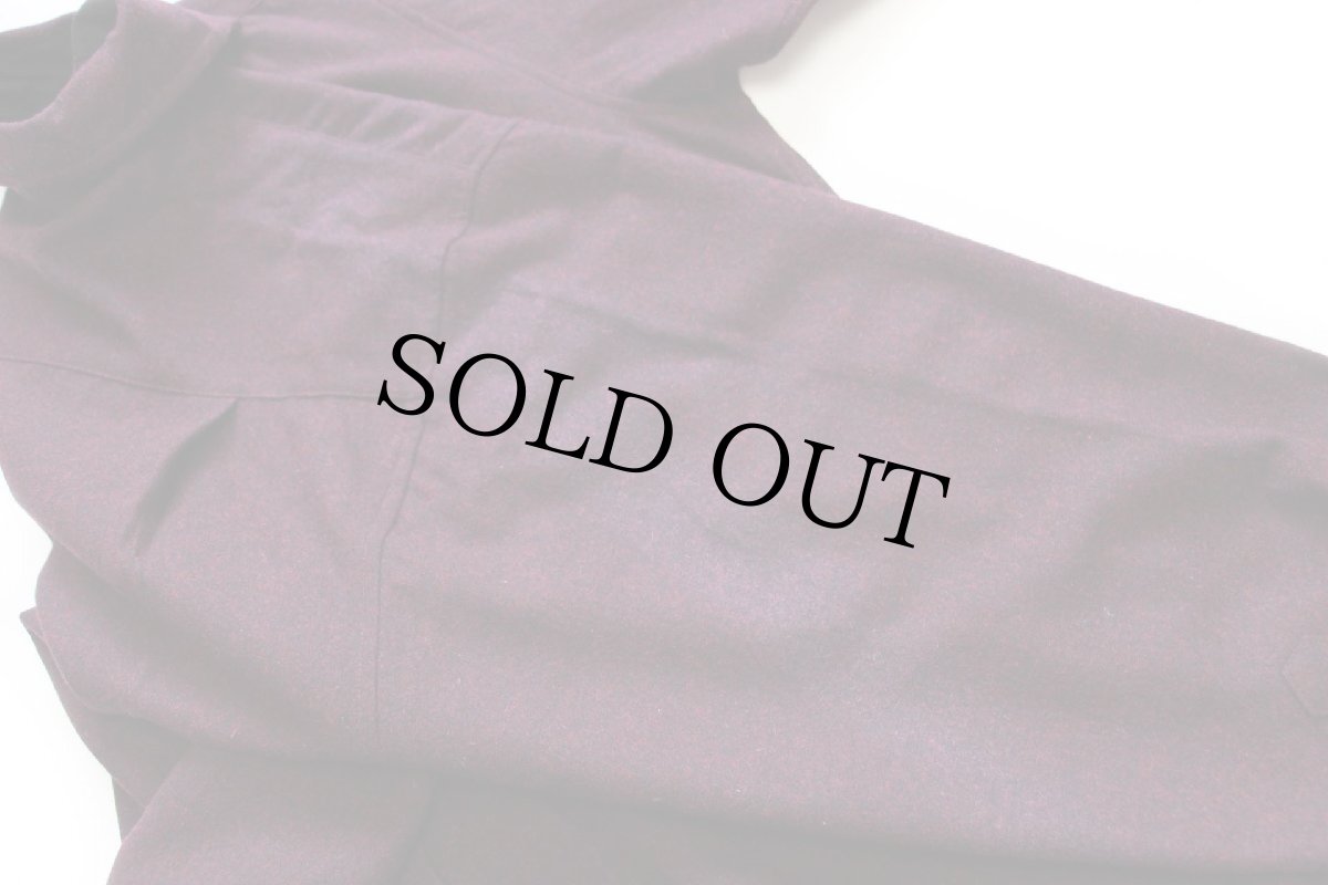 画像6: PENDLETONペンドルトン OUTDOOR SHIRT 無地 ウールシャツ 赤紫×濃紺 ミックス (6)