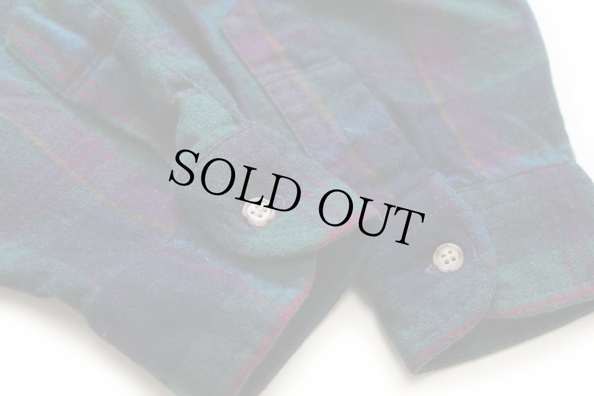 画像6: 00s PENDLETONペンドルトン チェック エルボーパッチ付き ウールシャツ XL (6)