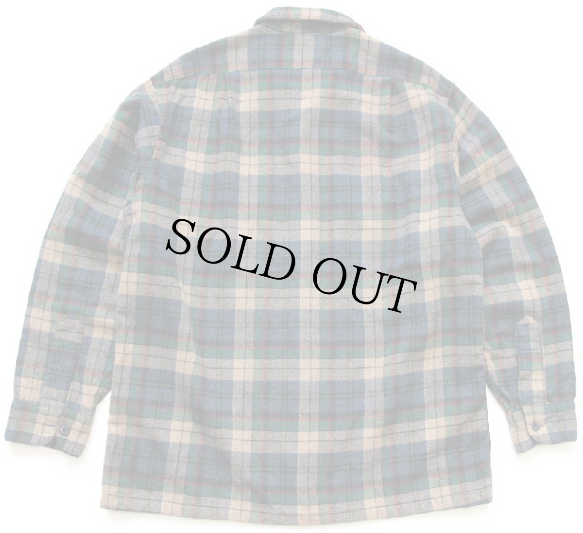 画像2: 70s USA製 PENDLETONペンドルトン チェック オープンカラー ウールシャツ L (2)