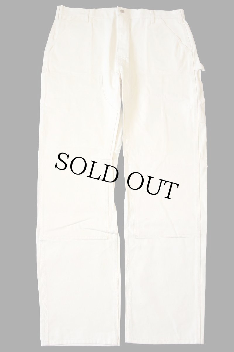 画像2: 未使用★USA製 carharttカーハート ダブルニー コットン ペインターパンツ 生成り w40 L34 (2)