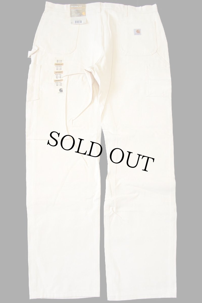 画像3: 未使用★USA製 carharttカーハート ダブルニー コットン ペインターパンツ 生成り w40 L34 (3)