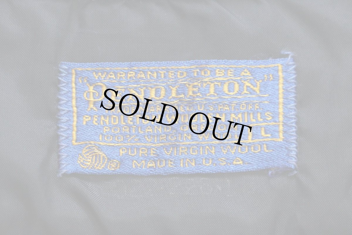 画像4: 70s USA製 PENDLETONペンドルトン チェック オープンカラー ウールシャツ L (4)