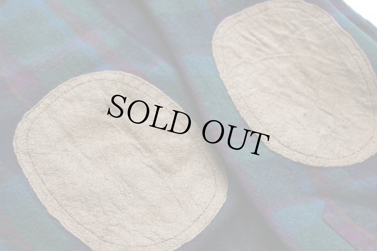 画像5: 00s PENDLETONペンドルトン チェック エルボーパッチ付き ウールシャツ XL (5)