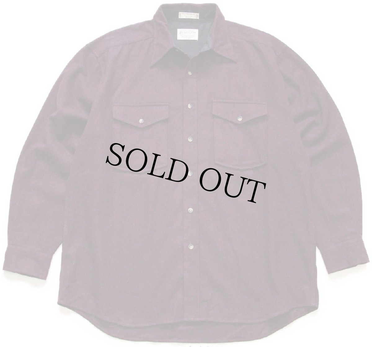 画像1: PENDLETONペンドルトン OUTDOOR SHIRT 無地 ウールシャツ 赤紫×濃紺 ミックス (1)