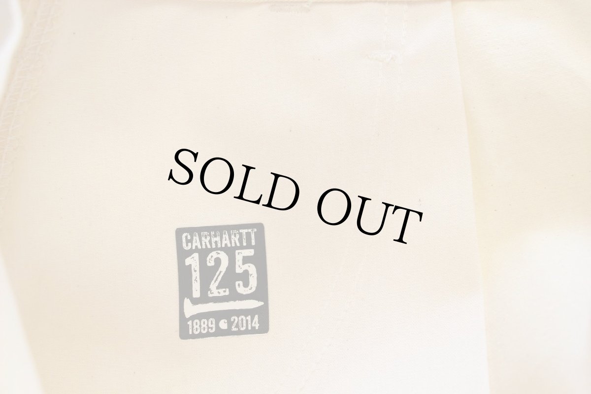 画像7: 未使用★USA製 carharttカーハート ダブルニー コットン ペインターパンツ 生成り w40 L34 (7)
