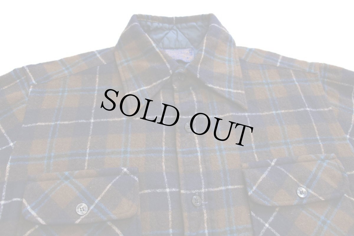 画像3: 70s USA製 PENDLETONペンドルトン チェック ウールシャツ M (3)