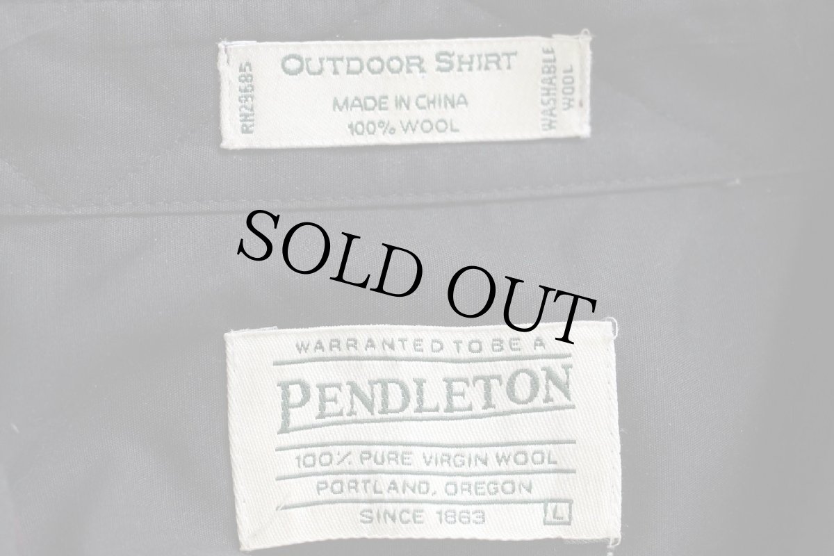 画像4: PENDLETONペンドルトン OUTDOOR SHIRT 無地 ウールシャツ 赤紫×濃紺 ミックス (4)