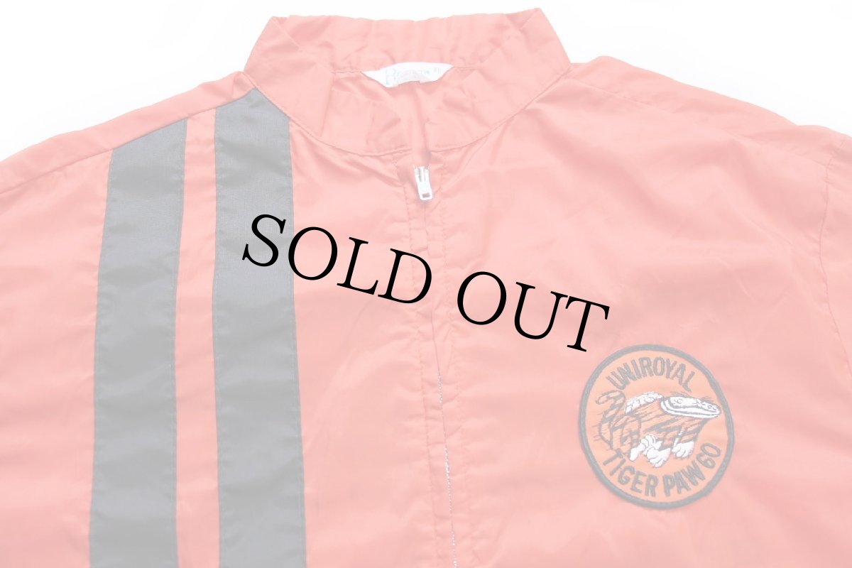 画像3: 70s Bonner COBRE TIRE パッチ付き スタンドカラー ナイロン レーシングジャケット オレンジ XL (3)