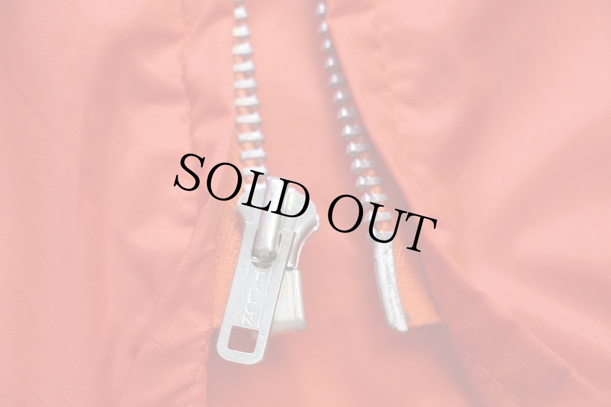 画像6: 70s Bonner COBRE TIRE パッチ付き スタンドカラー ナイロン レーシングジャケット オレンジ XL (6)