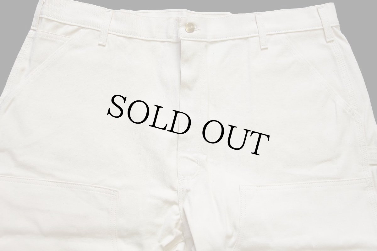 画像4: 未使用★USA製 carharttカーハート ダブルニー コットン ペインターパンツ 生成り w40 L34 (4)