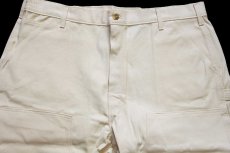 画像4: 未使用★USA製 carharttカーハート ダブルニー コットン ペインターパンツ 生成り w40 L34 (4)