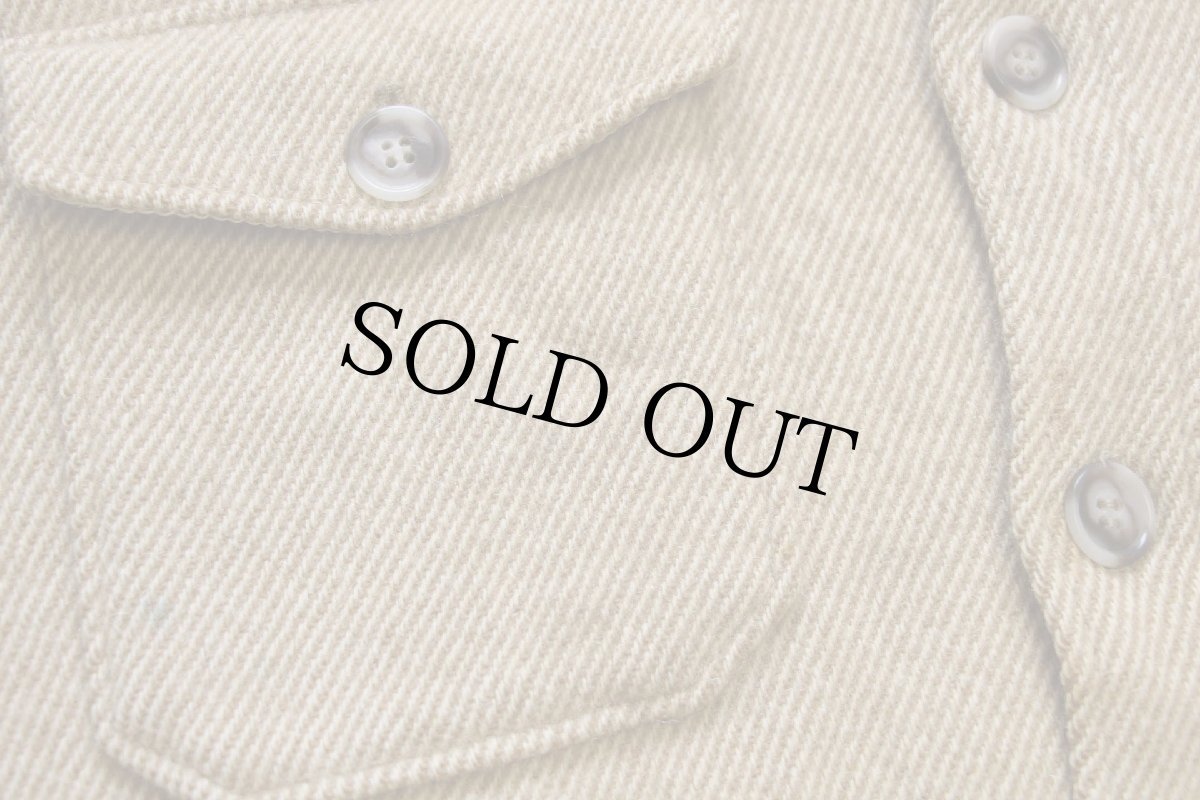 画像5: 70s Woolrichウールリッチ ツイード ウールシャツ 薄茶 ミックス L (5)