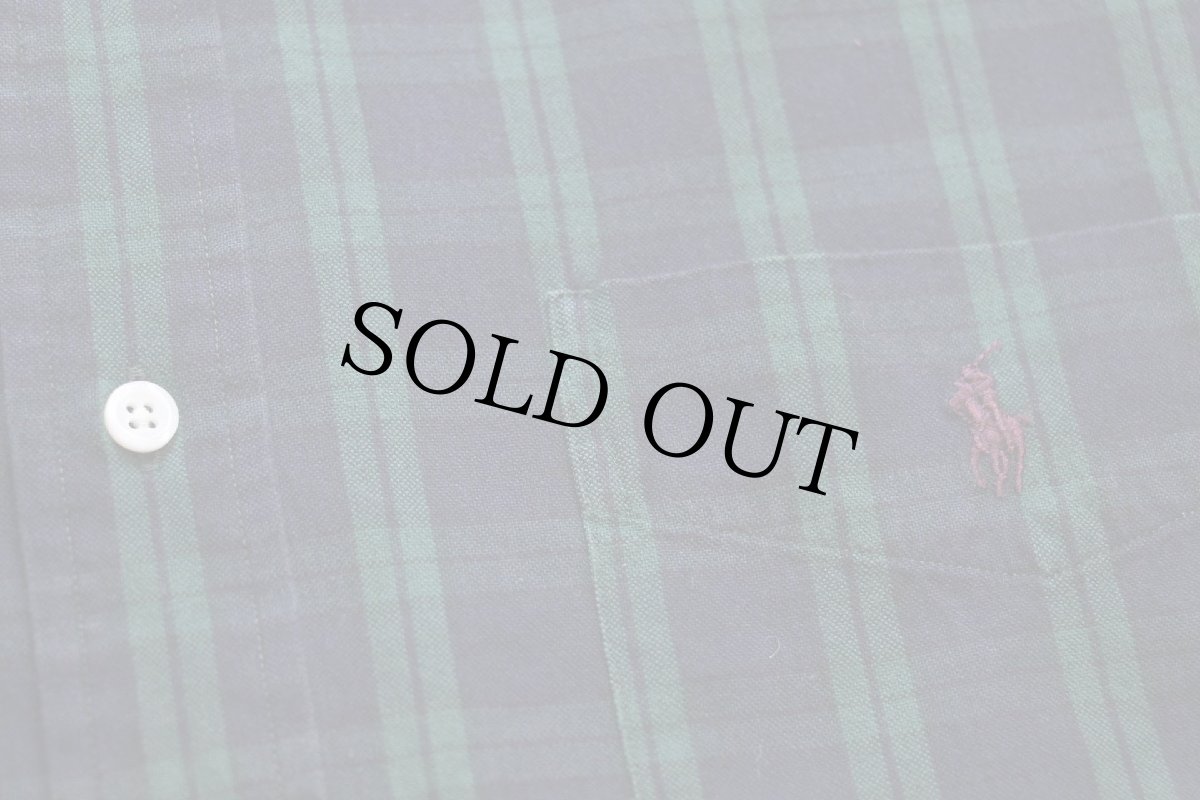 画像5: 00s ラルフローレン BIG SHIRT ブラックウォッチ タータンチェック ポケット付き ボタンダウン オックスフォード コットンシャツ (5)