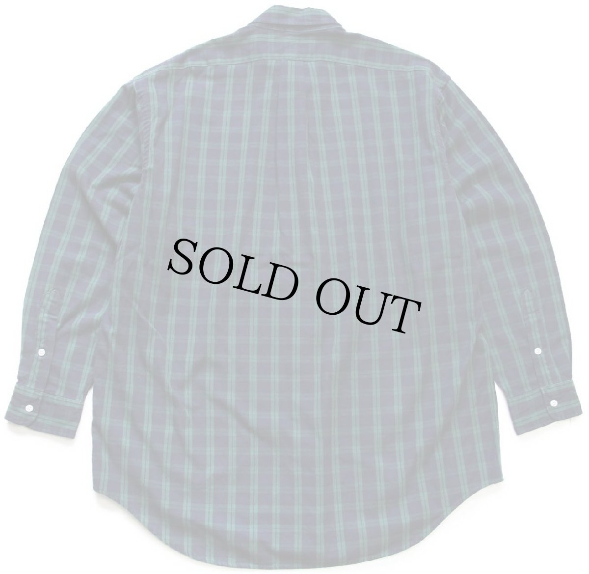 画像2: 00s ラルフローレン BIG SHIRT ブラックウォッチ タータンチェック ポケット付き ボタンダウン オックスフォード コットンシャツ (2)