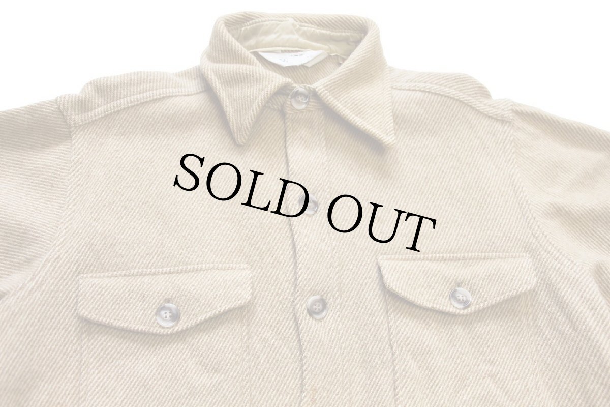 画像3: 70s Woolrichウールリッチ ツイード ウールシャツ 薄茶 ミックス L (3)