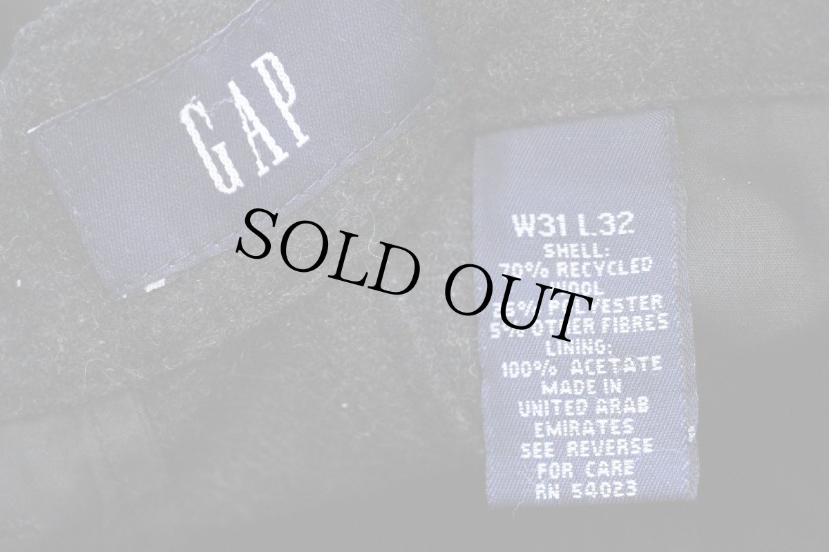 画像6: 00s GAPギャップ ウール混 カーゴパンツ チャコールグレー w31 L32 (6)