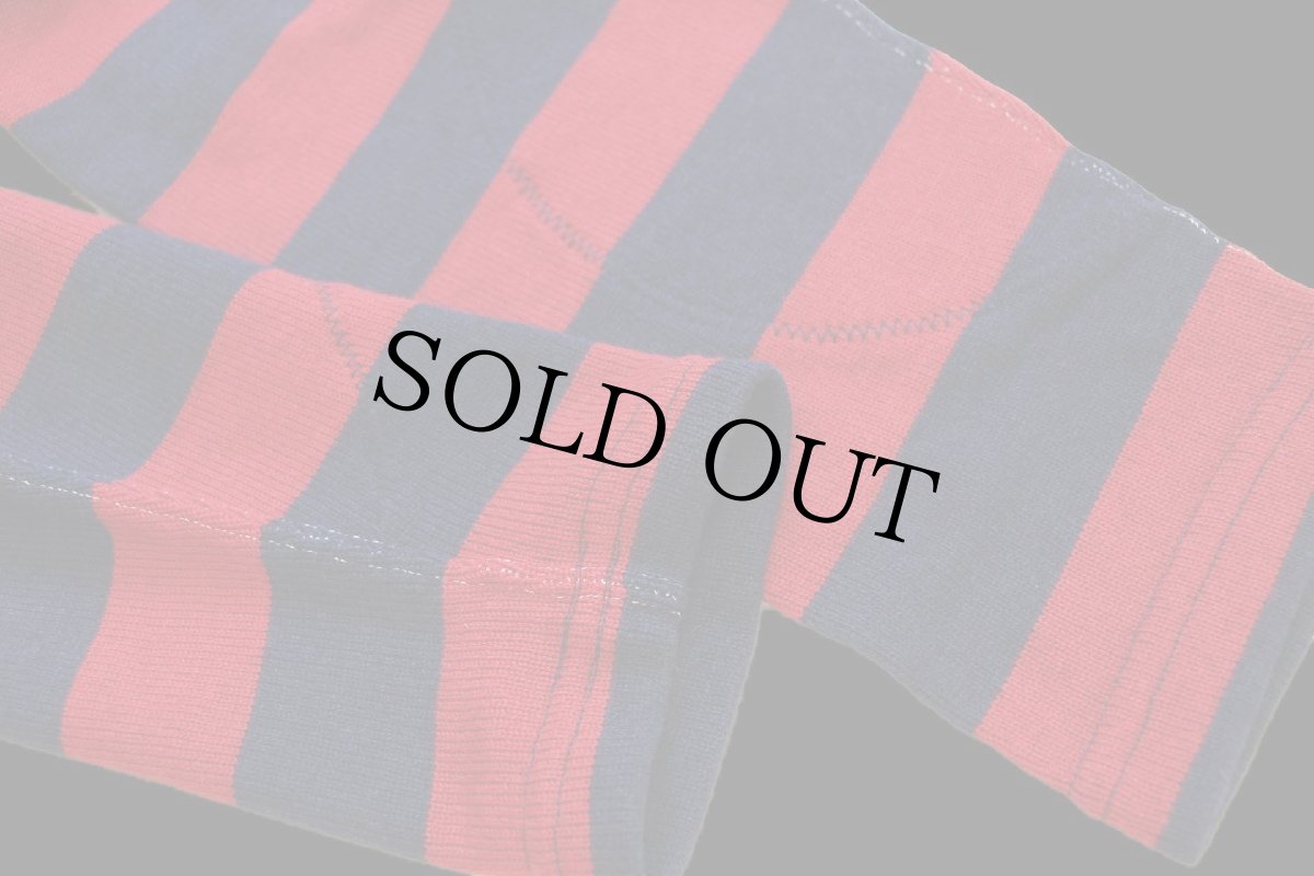 画像6: カナダ製 Stall&Dean 60 フェルトパッチ ナンバリング 太ボーダー 切り替え PENN フットボール ウール混 ニットセーター (6)