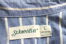 画像4: 90s USA製 STJOHN'SBAY ストライプ コットン シャンブレーシャツ L (4)