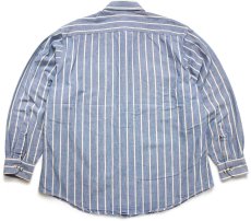 画像2: 90s USA製 STJOHN'SBAY ストライプ コットン シャンブレーシャツ L (2)