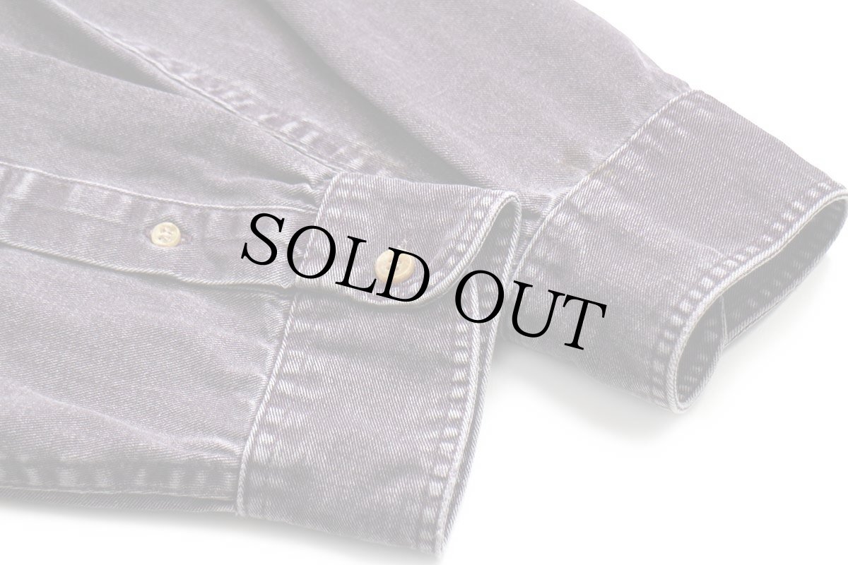 画像6: 90s USA製 EddieBauerエディーバウアー Elkhorn Twill コットンツイルシャツ 紫 フェード XL (6)