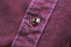 画像5: 70s Ideal 無地 片ポケ コットン シャモアクロスシャツ 紫 (5)