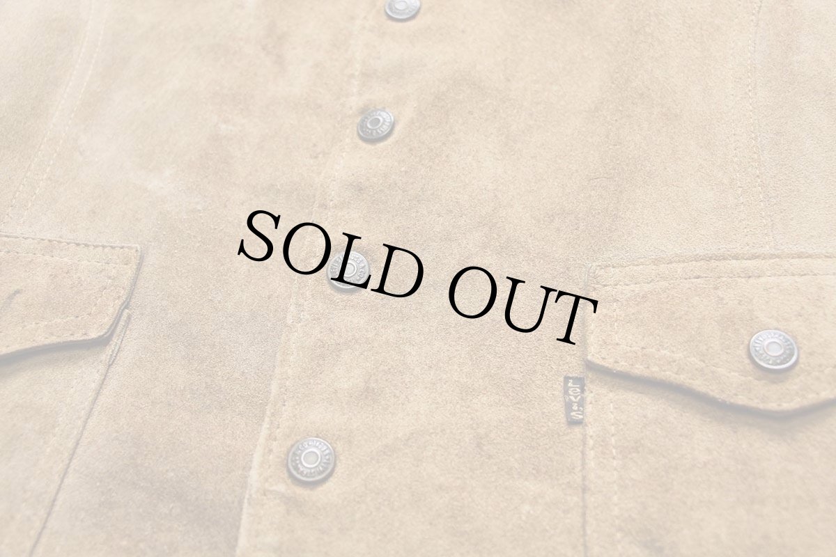 画像5: 70s Levi'sリーバイス スエード レザーベスト 薄茶 XL (5)