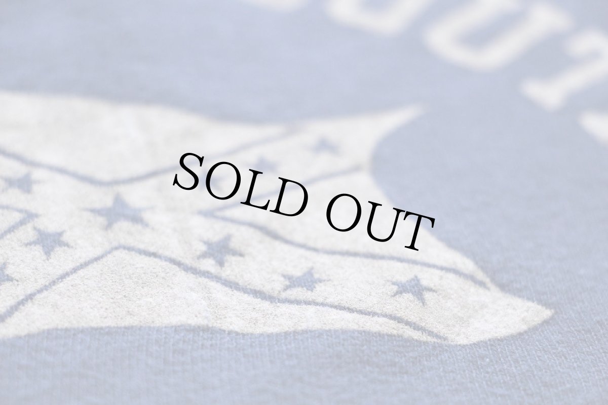 画像4: 70s BUCKEYE SOUTH REBELS レベルフラッグ フロッキープリント スウェット 薄紺 (4)