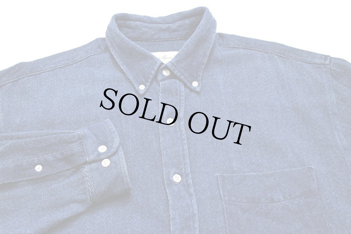 画像3: 90s EddieBauerエディーバウアー ボタンダウン コットンツイルシャツ インディゴ L (3)