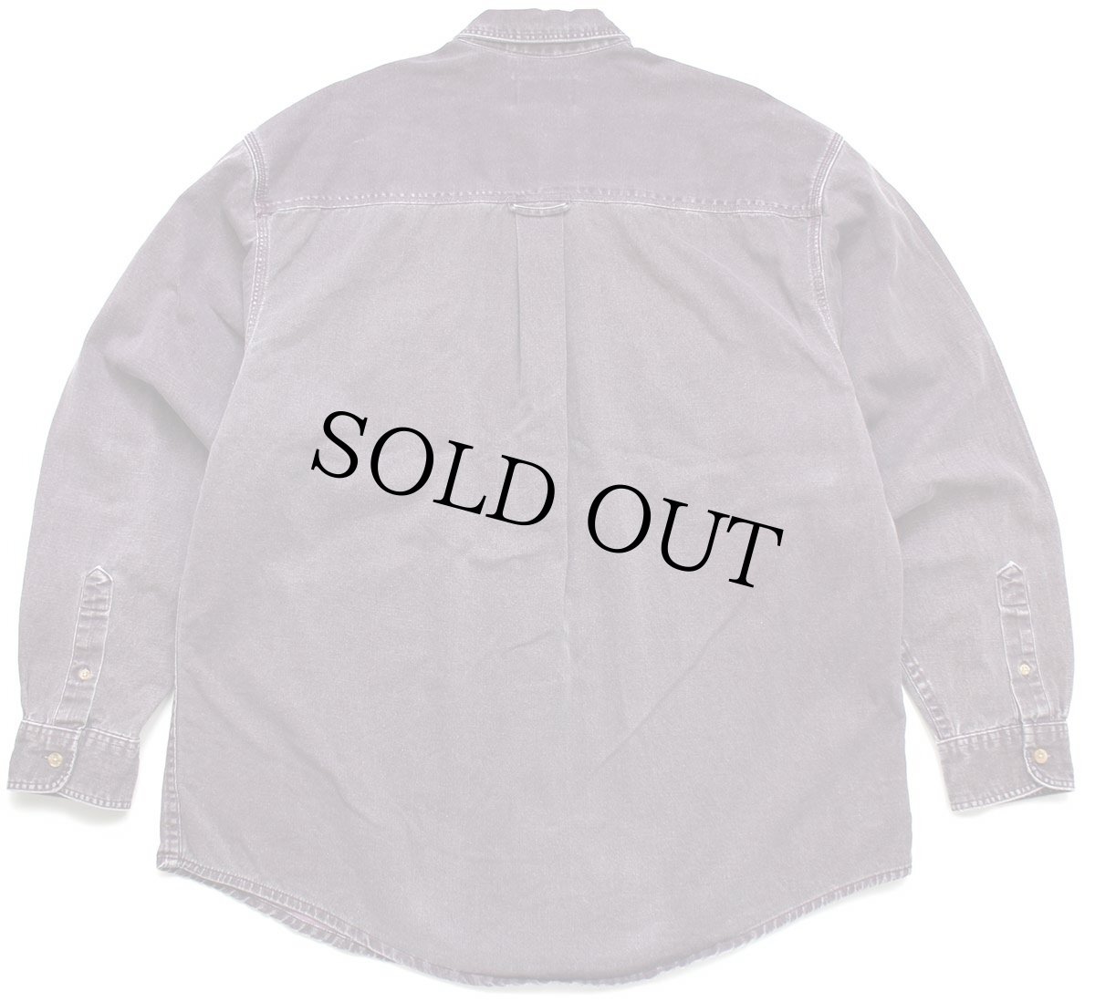 画像2: 90s USA製 EddieBauerエディーバウアー Elkhorn Twill コットンツイルシャツ 紫 フェード XL (2)