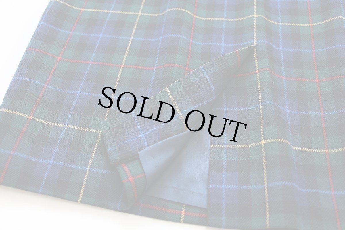 画像5: 70s USA製 PENDLETONペンドルトン AUTHENTIC SMITH TARTAN タータンチェック ツータック ウールスカート 14 (5)