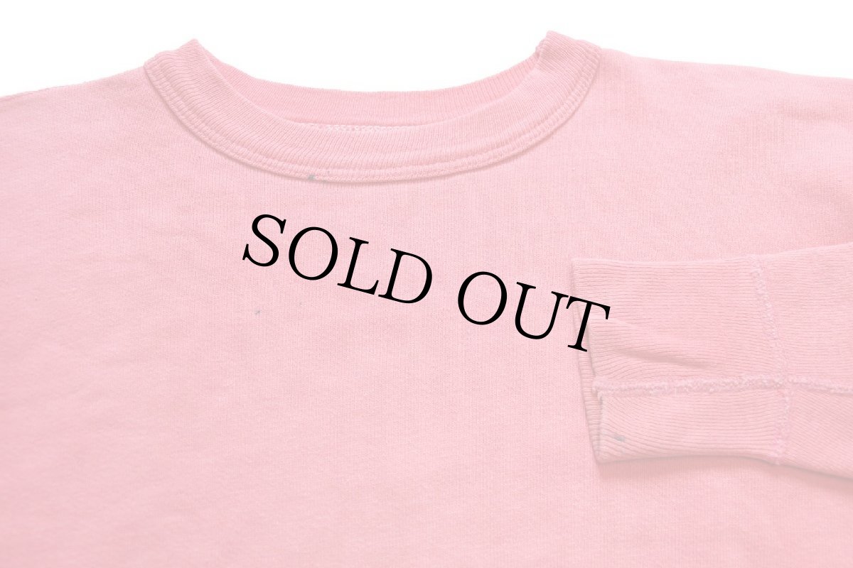 画像3: 50s UNKNOWN 無地 ペンキ飛び コットン スウェット ピンク キッズ★ブランク (3)