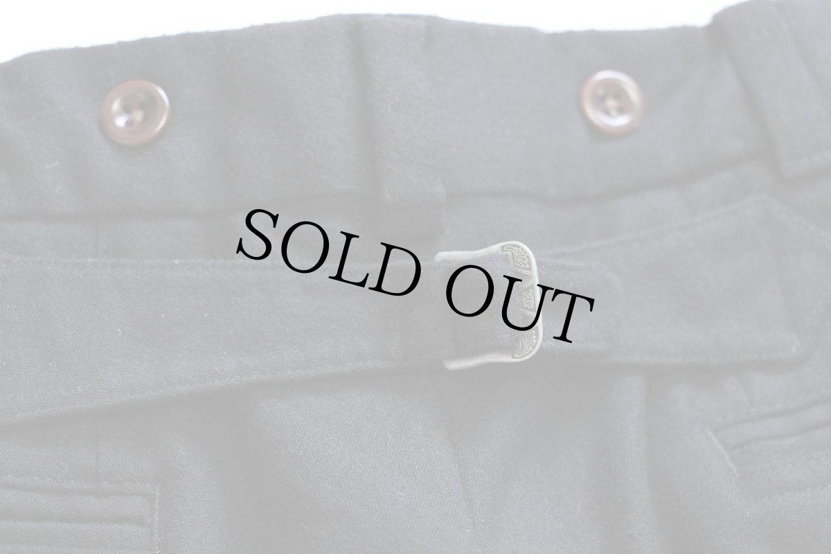 画像7: 00s ポロ ラルフローレン シンチバック サイドライン スラックス ウールパンツ 黒 w34 (7)