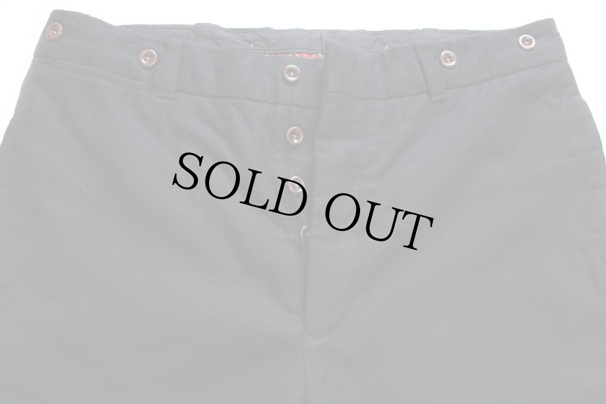 画像4: 00s ポロ ラルフローレン シンチバック サイドライン スラックス ウールパンツ 黒 w34 (4)