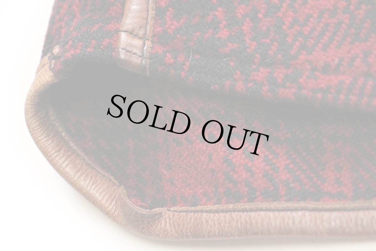 画像6: 90s イタリア製 REPLAY BLUE JEANS リプレイ パチポケ オンブレチェック ウール混 ベスト 赤×黒 L (6)