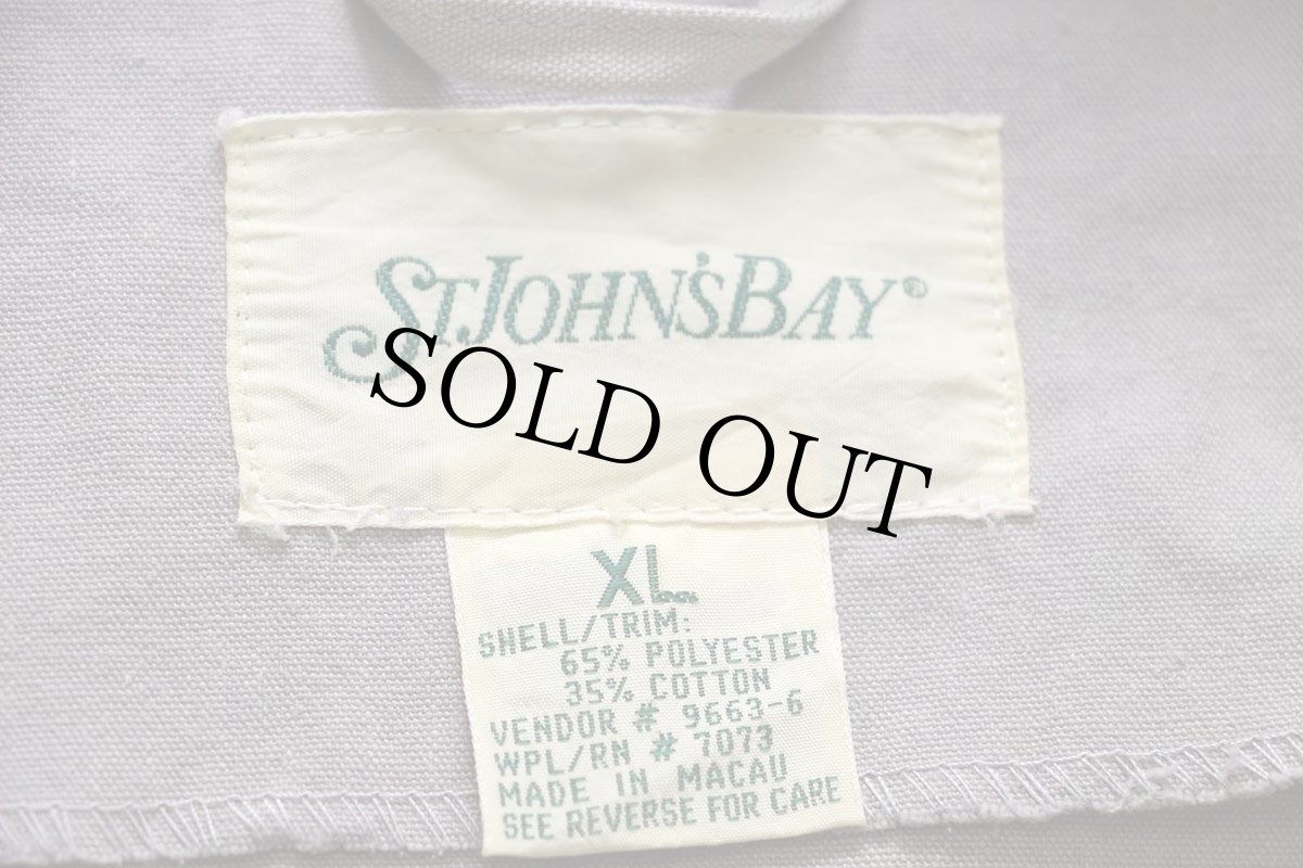 画像5: 00s STJOHN'SBAY ツートン 切り替え チンスト付き スタンドカラー キャンバス ジャケット グレー×白 XL (5)