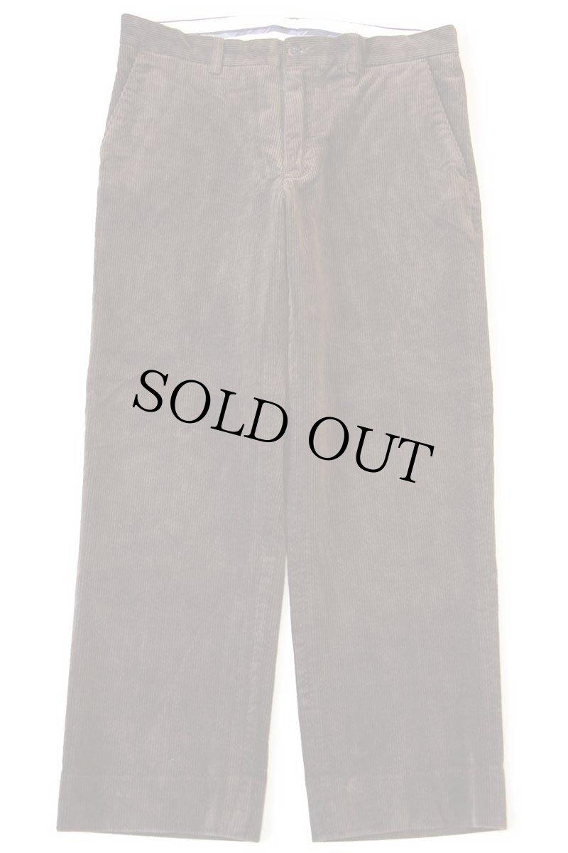 画像2: 00s ポロ ラルフローレン PRESTON FIT ストレッチ コットン 太畝 コーデュロイパンツ 焦げ茶 w32 (2)