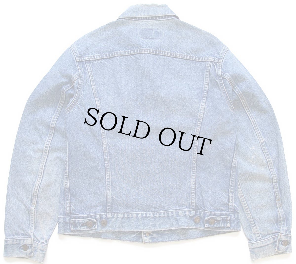 画像2: 80s USA製 Levi'sリーバイス 70506 ダメージ デニムジャケット 4ポケット 40R (2)