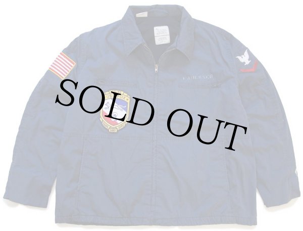 80s 米軍 U.S.NAVY USS FOXパッチ付き ペンキ飛び サブマリン