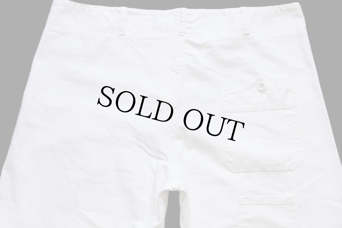 画像5: 90s イタリア軍 山ポケ コットン ツイルパンツ 生成り 1★C (5)