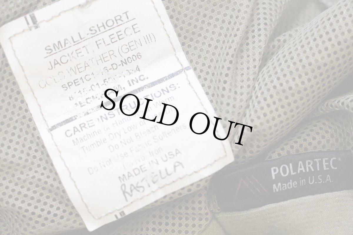 画像4: 16 USA製 米軍 ECWCS GEN3 LEVEL3 POLARTEC フリースジャケット コヨーテ タン S-S (4)