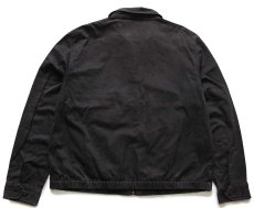 画像2: 90s ポルトガル製 ポロ ラルフローレン ワンポイント チンスト付き コットンジャケット 黒 フェード XL (2)