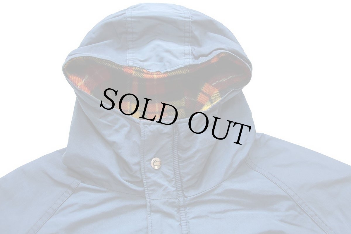 画像3: 70s Woolrichウールリッチ タータンチェック ウールライナー マウンテンパーカー 紺 S (3)