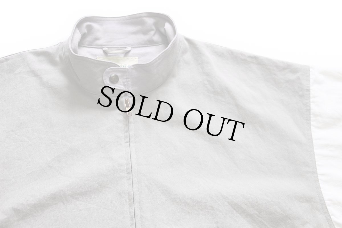 画像3: 00s STJOHN'SBAY ツートン 切り替え チンスト付き スタンドカラー キャンバス ジャケット グレー×白 XL (3)