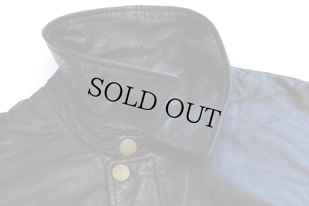 画像3: 90s MODAPEL レザー フィールドコート 黒 52 (3)