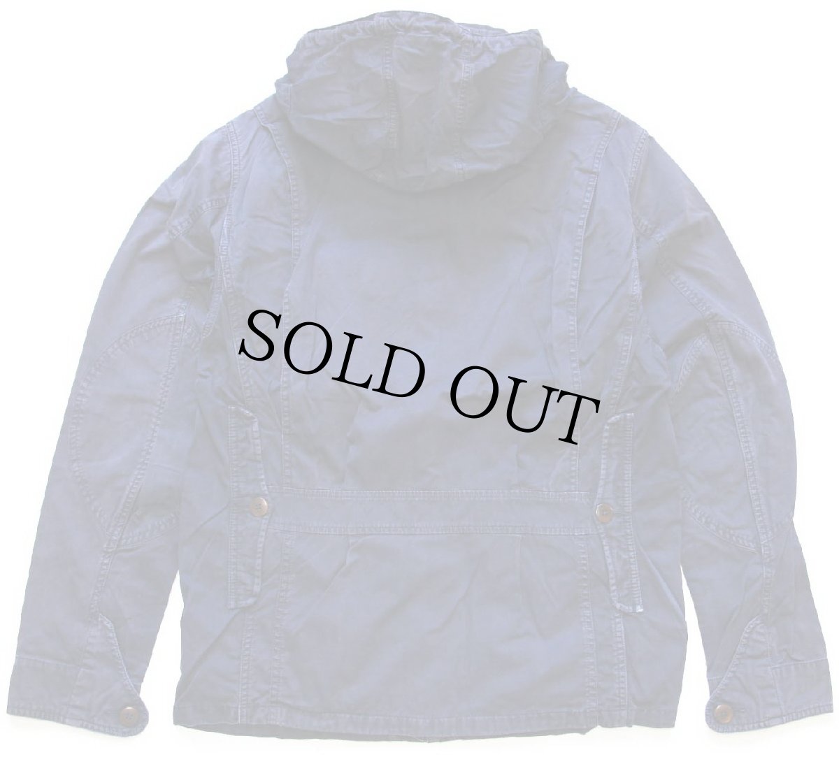 画像2: ポロ ラルフローレン チンスト&フード付き コットンポプリン ハンティングジャケット ナス紺 フェード S (2)