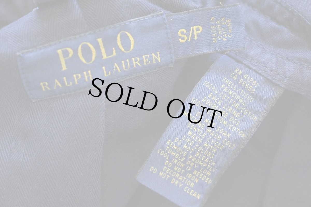 画像4: ポロ ラルフローレン チンスト&フード付き コットンポプリン ハンティングジャケット ナス紺 フェード S (4)