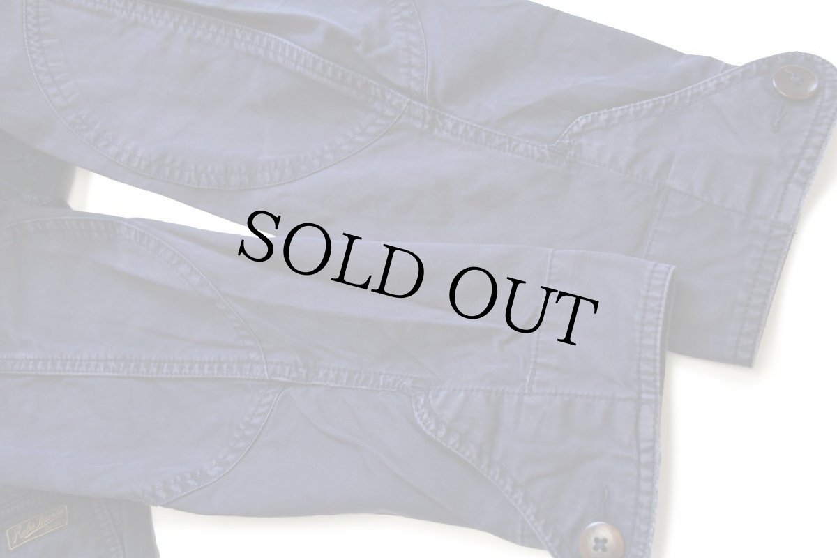 画像8: ポロ ラルフローレン チンスト&フード付き コットンポプリン ハンティングジャケット ナス紺 フェード S (8)