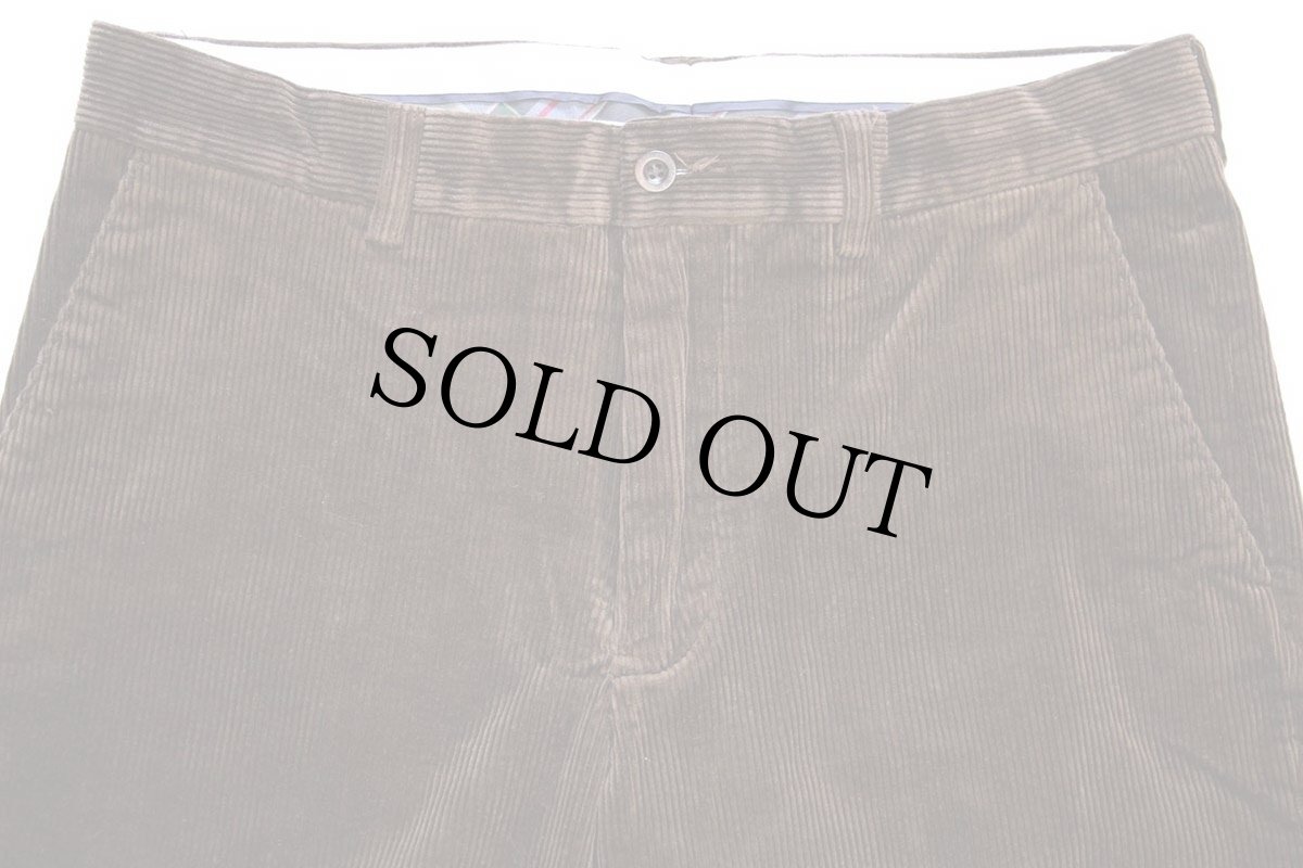 画像4: 00s ポロ ラルフローレン PRESTON FIT ストレッチ コットン 太畝 コーデュロイパンツ 焦げ茶 w32 (4)