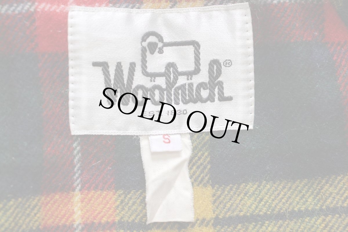 画像4: 70s Woolrichウールリッチ タータンチェック ウールライナー マウンテンパーカー 紺 S (4)